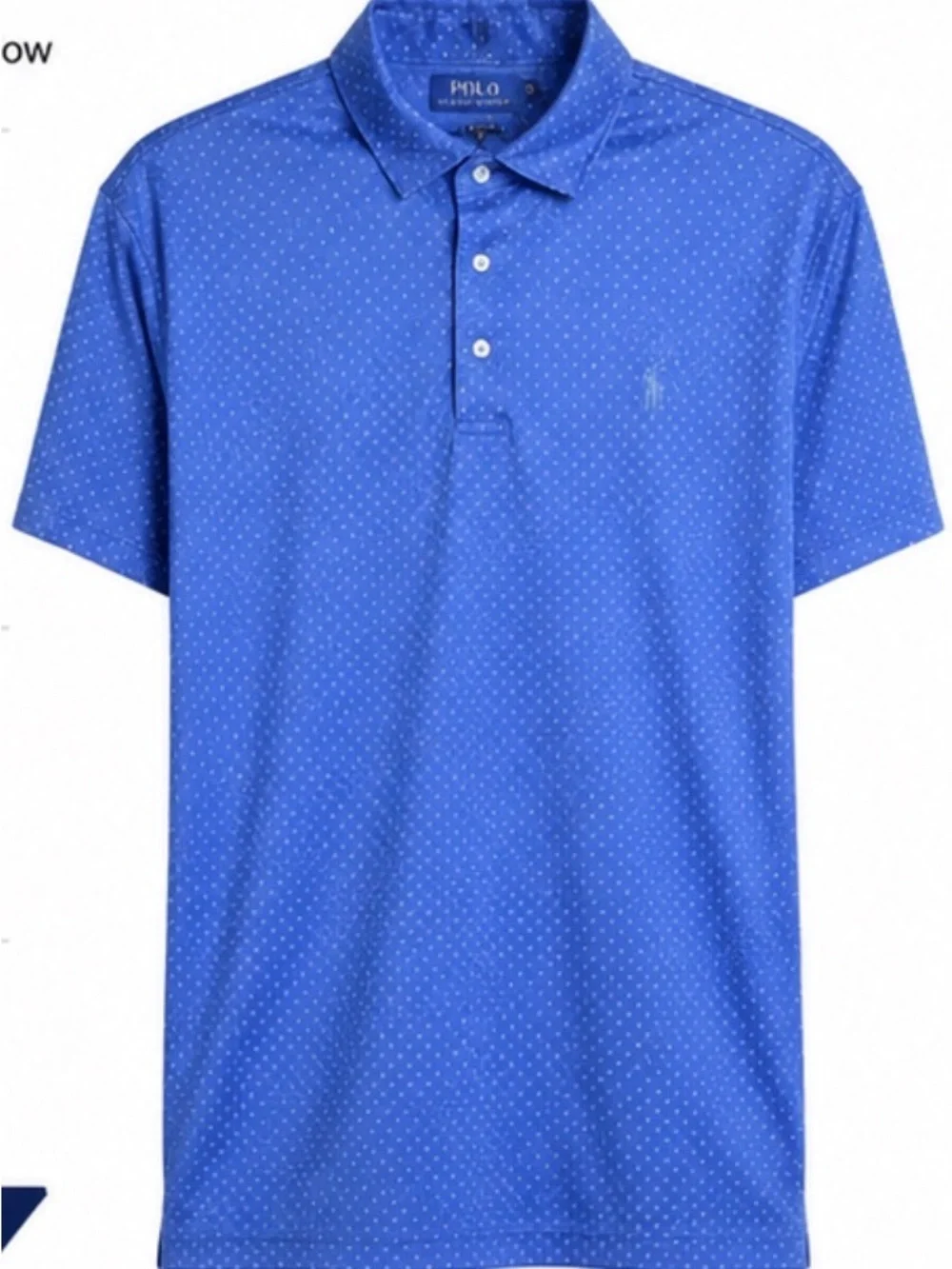 Polo Ralph Lauren Performance Polo Blue Micro Dot Golf Shirt XL Classic golf